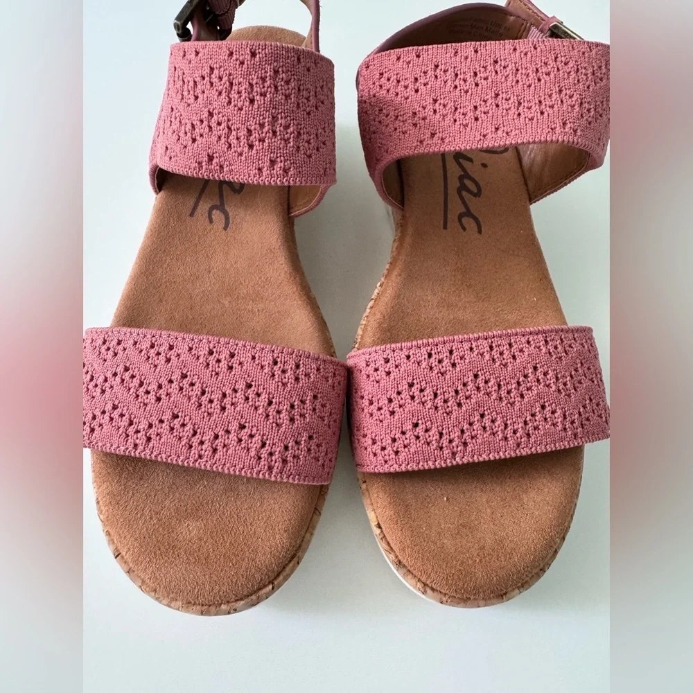 Zodiac Oceana Wedge Sandals with Leather and Fabric Woven Straps - Picture 5 of 7